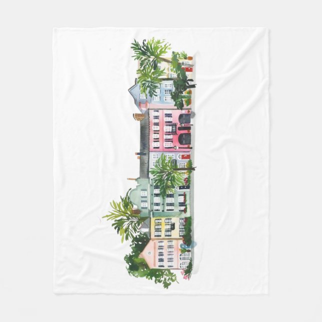 Charleston South Carolina Fleece Blanket (Front)