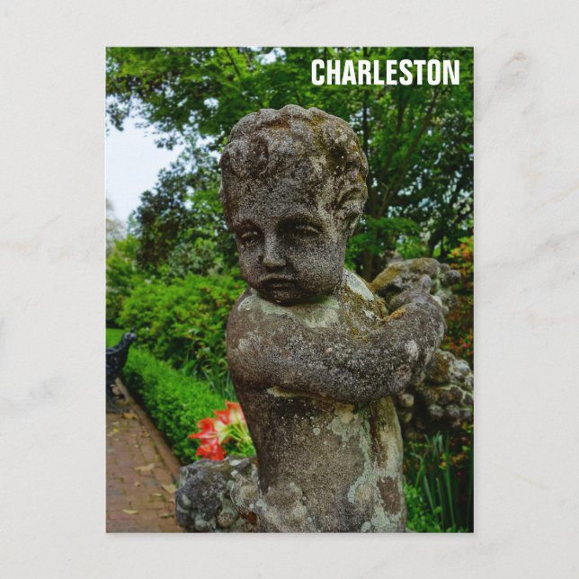 Charleston South Carolina Garden Cherub Postcard (Front)