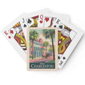 Charleston South Carolina Illustration Travel Art Poker Cards