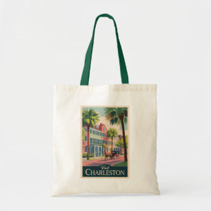 Charleston South Carolina Illustration Travel Art Tote Bag