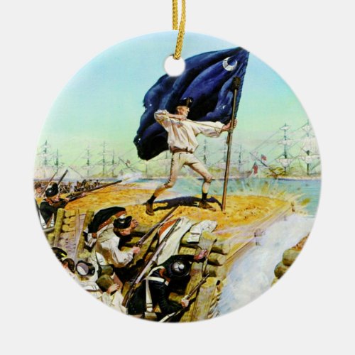 Charleston South Carolina June 1776 Ceramic Ornament