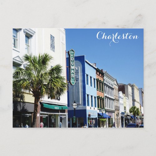 Charleston South Carolina King Street Travel Photo Postcard