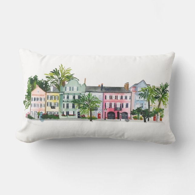 Charleston South Carolina Lumbar Pillow (Front)