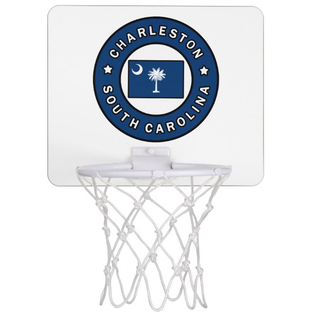 Charleston South Carolina Mini Basketball Hoop (Front)
