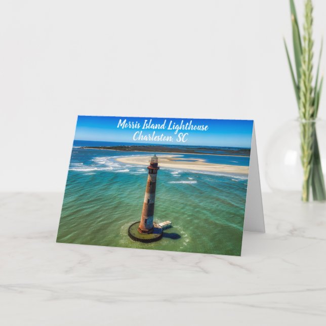 Charleston South Carolina Morris Island Lighthouse Card (Front)