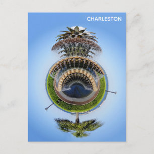 Charleston South Carolina Pineapple Fountain Postcard