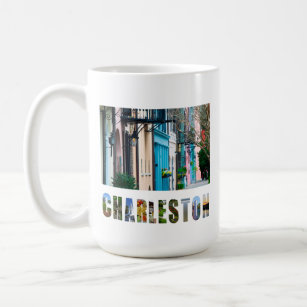 Charleston South Carolina Rainbow Row Houses Coffee Mug
