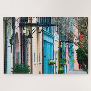 Charleston South Carolina Rainbow Row Houses Jigsaw Puzzle