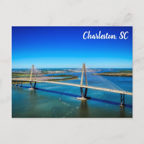 Charleston South Carolina Ravenel Bridge Photo Postcard