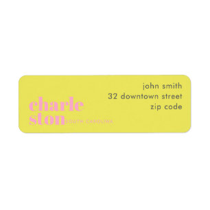 Charleston South Carolina resident Address Label