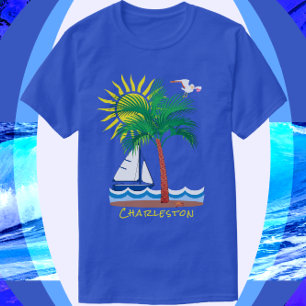 Charleston, South Carolina Sailboat and Sunshine T-Shirt