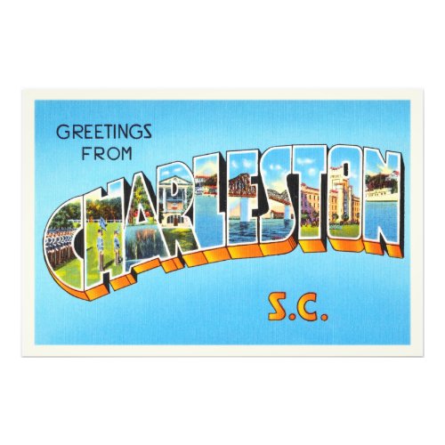 Charleston South Carolina SC Old Vintage Postcard_ Photo Print