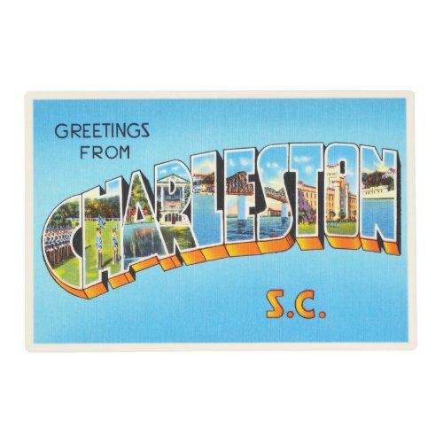 Charleston South Carolina SC Old Vintage Postcard_ Placemat