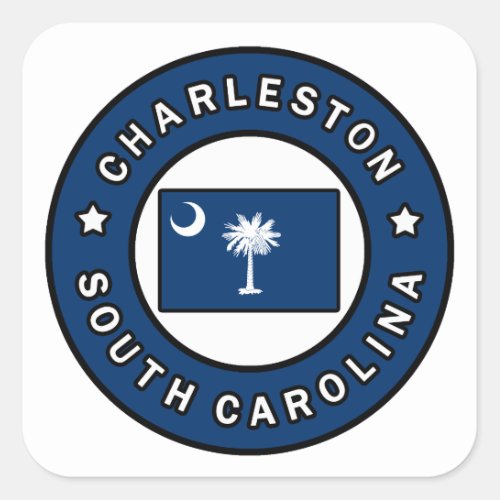 Charleston South Carolina Square Sticker