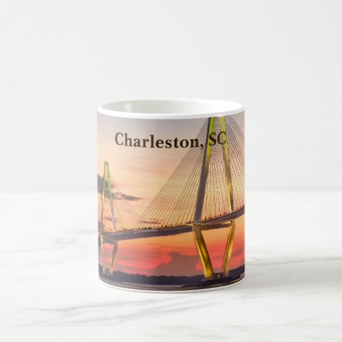 Charleston South Carolina Sunset Bridge Coffee Mug