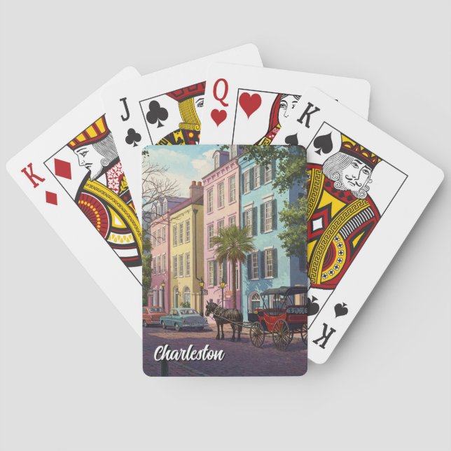 Charleston South Carolina Travel Poker Cards (Back)