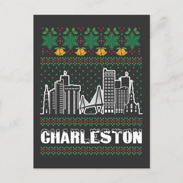 Charleston South Carolina Ugly Christmas Postcard (Front)
