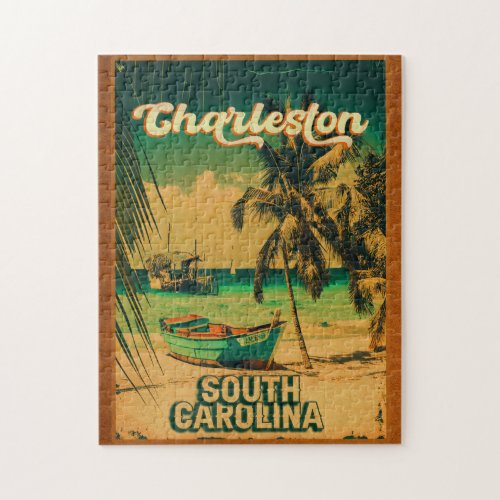 Charleston South Carolina Vintage Retro Souvenir Jigsaw Puzzle