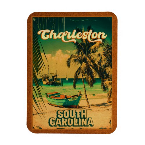 Charleston South Carolina Vintage Retro Souvenir Magnet