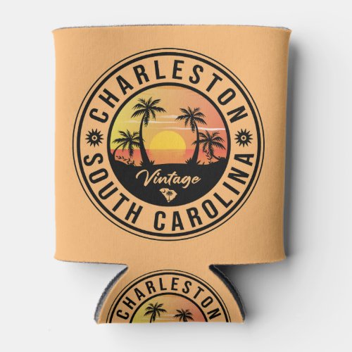 Charleston South Carolina Vintage Retro Souvenirs Can Cooler