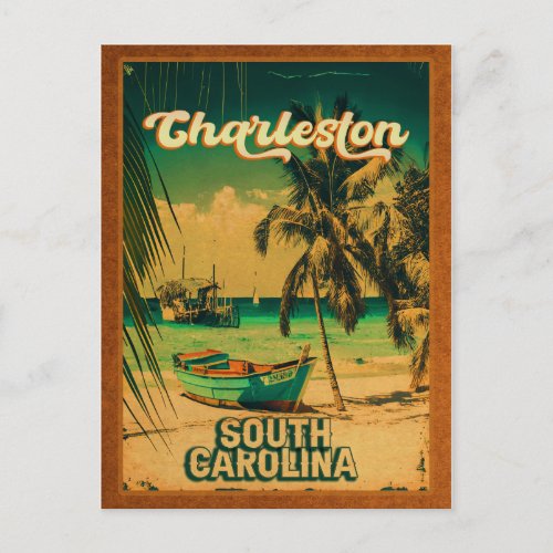 Charleston South Carolina Vintage Retro Souvenirs Postcard