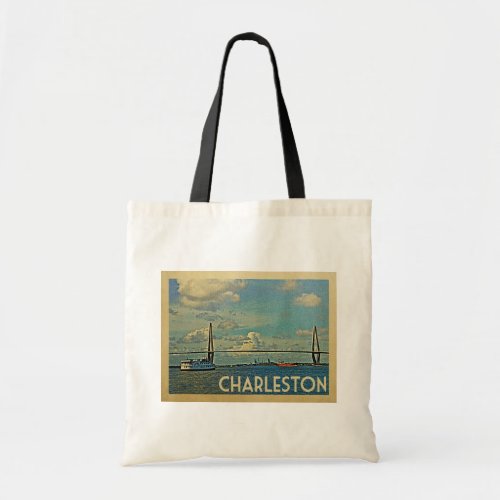 Charleston South Carolina Vintage Travel Tote Bag