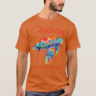 Charleston South Carolina Watercolor Sea Turtle T-Shirt