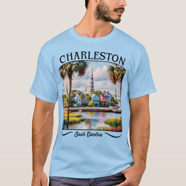 Charleston South Carolina Watercolor T-Shirt (Front)