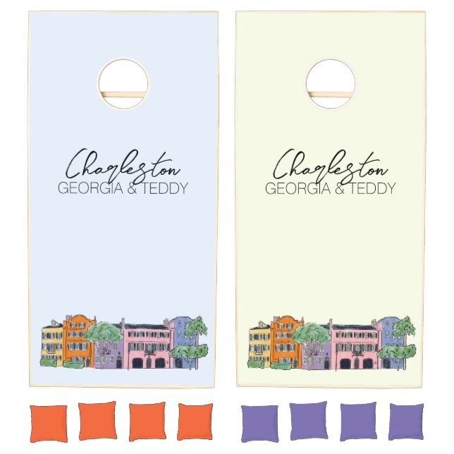 Charleston, South Carolina Wedding Cornhole Set (Set)