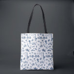 Charleston Toile in Navy  Tote Bag<br><div class="desc">This Charleston tote bag features whimsical and charming illustrations of typical Charleston,  South Carolina and Lowcountry icons,  including the Sullivan's Island Lighthouse,  the Morehouse Lighthouse,  the Ravenel Bridge,  pelicans,  palmetto trees,  shrimp,  sea turtles,  oysters,  crabs,  fish,  seagulls,  shrimp boats,  and even the old Cooper River Bridge.  Matching items available.</div>