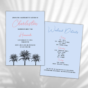 Charleston Tropical Palms Bachelorette Weekend Invitation