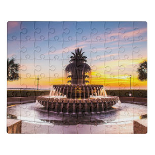 Charleston Waterfront Park Pineapple Fountain Jigsaw Puzzle