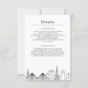 Charleston Wedding Guest Details Invitation