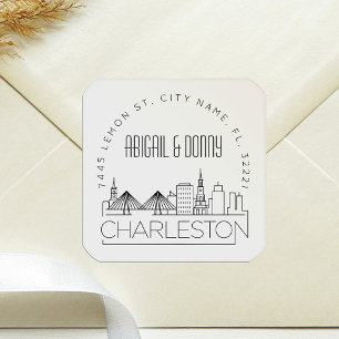 Charleston Wedding Pre-Addressed Envelope Seal