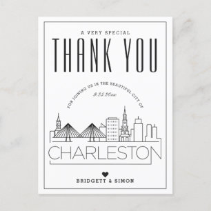 Charleston Wedding   Thanks for Coming! Postcard