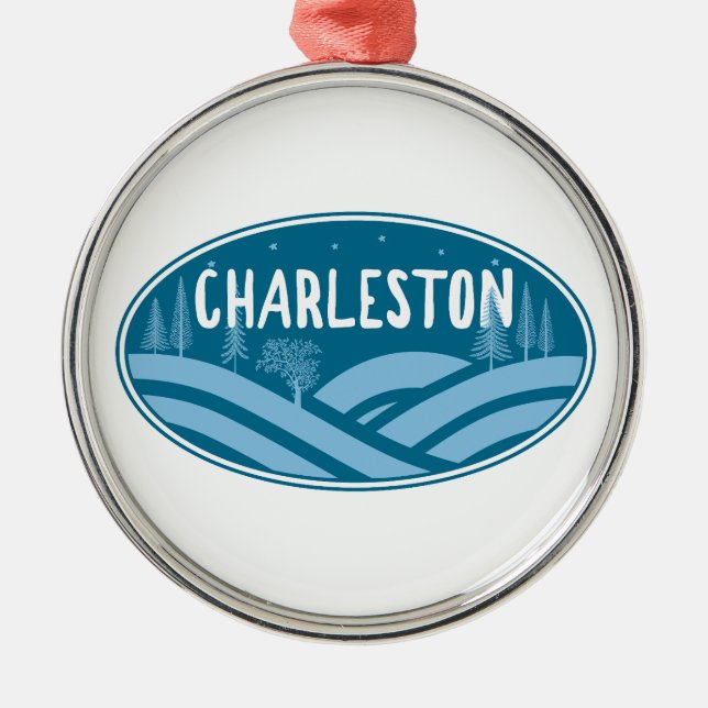 Charleston West Virginia Outdoors Metal Ornament (Front)