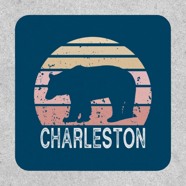 Charleston West Virginia Retro Bear Patch (Front)