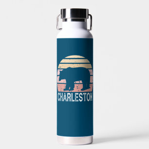 Charleston West Virginia Retro Bear Water Bottle