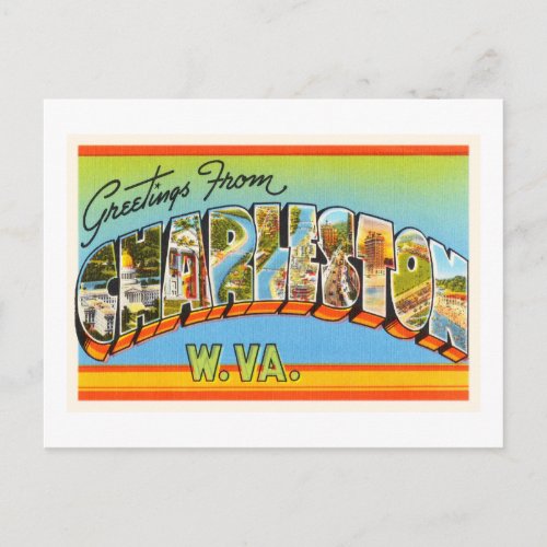Charleston West Virginia WV Old Vintage Postcard_ Postcard