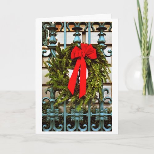 Charleston Wreath V Holiday Card
