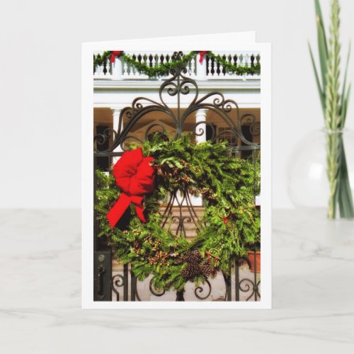 Charleston Wreath VI Holiday Card