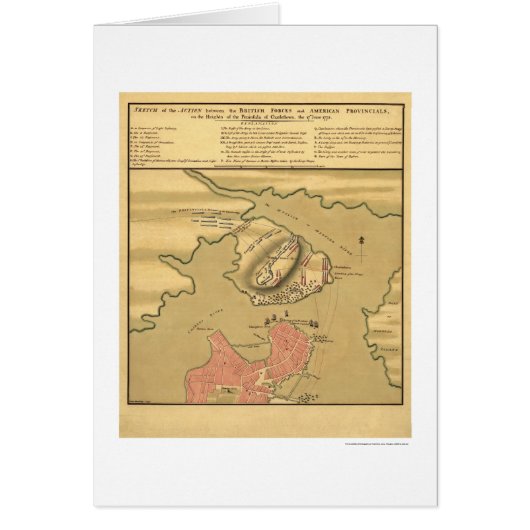 Charlestown Battle Map - 1775 Cards (Front)