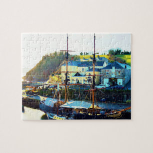 Charlestown Harbor Cornwall England Jigsaw Puzzle