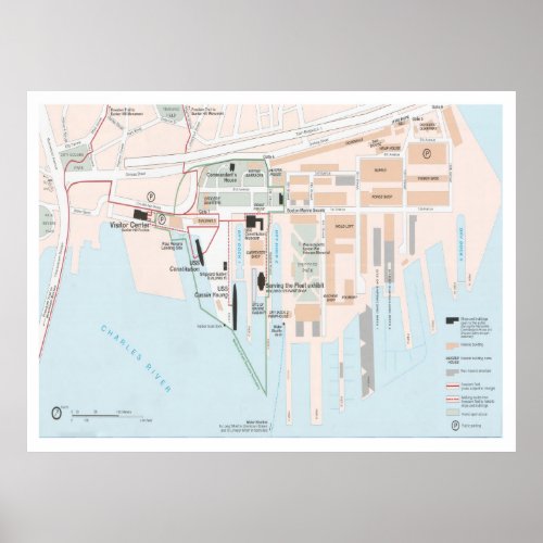 Charlestown Navy Yard Map 2003 MA national park Poster