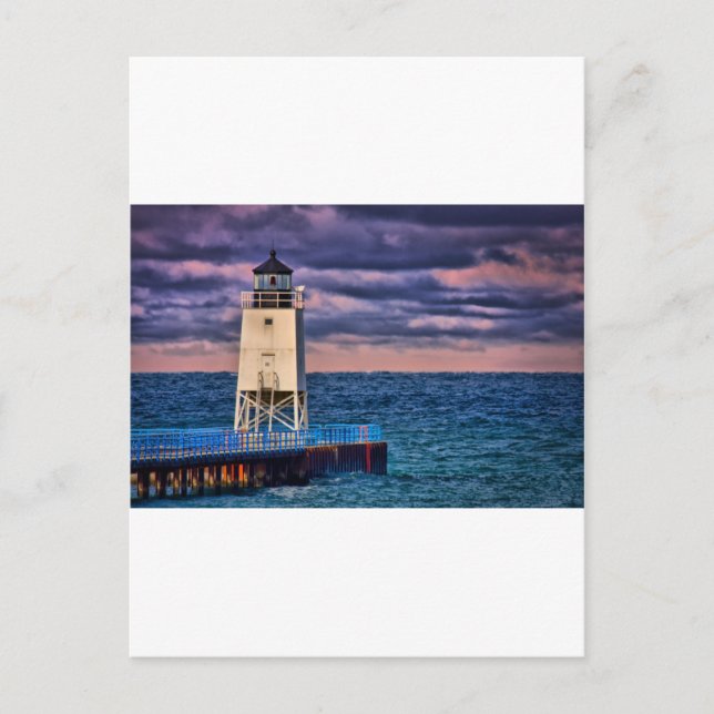 Charlevoix Light 0808 Postcard (Front)