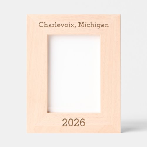 Charlevoix Michigan - Laser Engraved Frame Charlevoix Michigan - Laser Engraved Frame