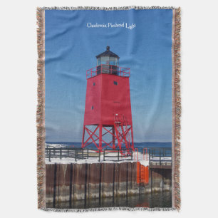 Charlevoix Pierhead Light throw blanket