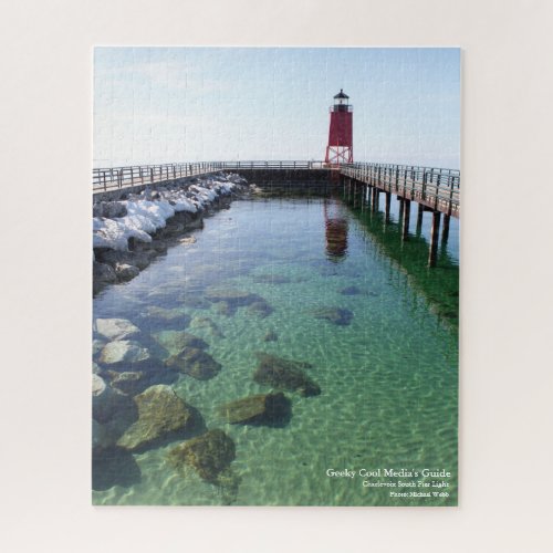 Charlevoix South Pier Light Jigsaw Puzzle