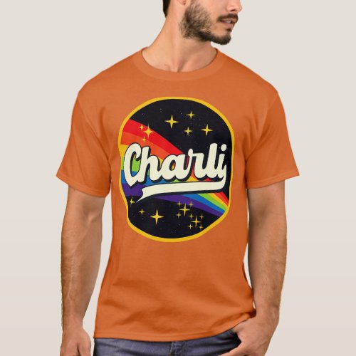 Charli Rainbow In Space Vintage Style T_Shirt