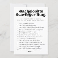 CHARLI retro bachelorette game scavenger hunt